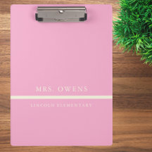 Enkel Professionell Rosa Lärare
