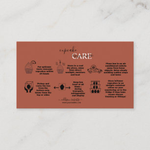 Enkel Professionell Terracotta Cupcoa Care Visitkort