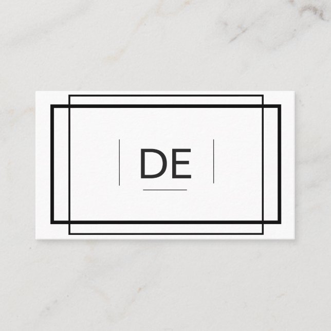 Enkel Professionell vit och svart Visitkort (Framsida)