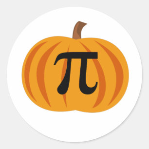 Enkel pumpapaj-pi runt klistermärke