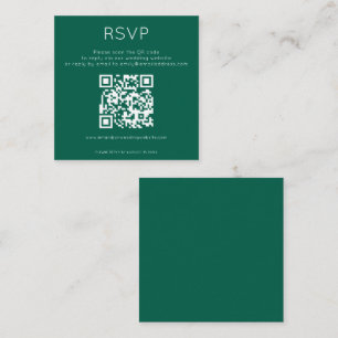 Enkel QR-kod Emerald Bröllop OSA Tilläggskort