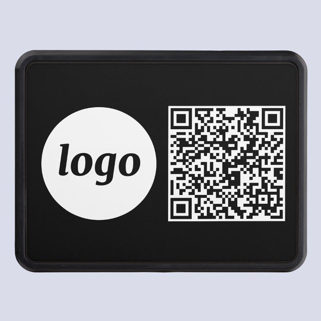 Enkel QR-kod för Logotyp Dragkroksskydd (Simple logo with QR code business branding promotional trailer hitch cover
)