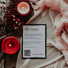 Enkel QR-kod för svartvit minimalistisk informatio Tilläggskort