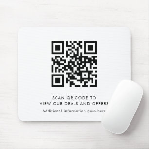 Enkel QR-kod Modern affärsmarknadsföring Musmatta