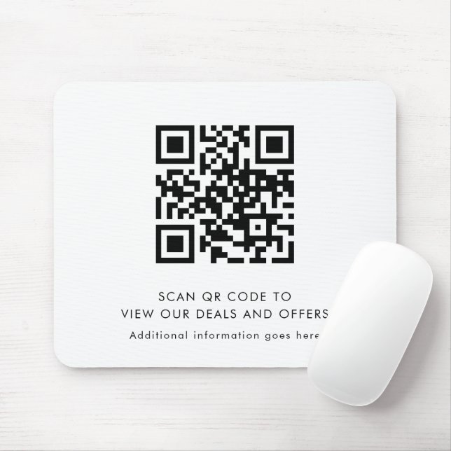 Enkel QR-kod Modern affärsmarknadsföring Musmatta (Med mus)