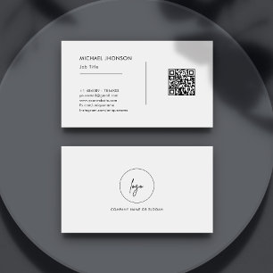 Enkel Qr-kod Social Media Logotyp White Visitkort