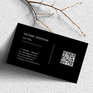 Enkel Qr-Logotyp för svartvita media i Social Visitkort