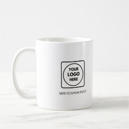 Enkel QR-logotyp text Business Promo-mugg Kaffemugg