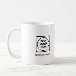 Enkel QR-logotyp text Business Promo-mugg Kaffemugg