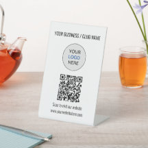Enkel QR-Logotyp - webbsida för pedestal-tecken
