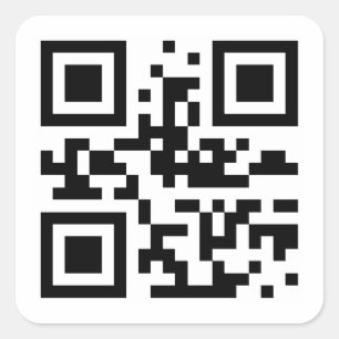 Enkel QR Småföretag Anpassad QR-kod Fyrkantigt Klistermärke