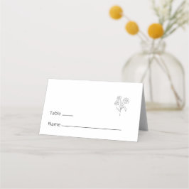 Enkel Quinceañera Botanical Boho-Födelsedagsfest Placeringskort