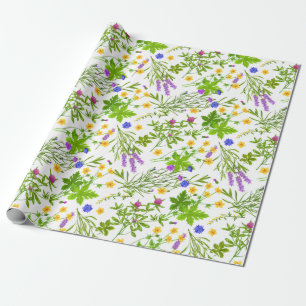 Enkel radbrytning av Blommigt Pappert Presentpapper