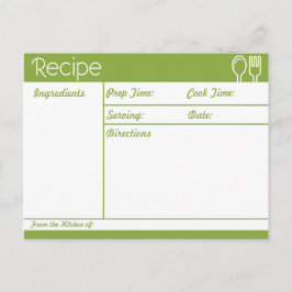 Enkel radlös Grönt, recept Vykort