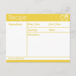 Enkel radlös Gult, recept Vykort