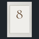 Enkel ram bordsnummer<br><div class="desc">Kort för bordsnummer av elegant med simulerad 3D ram-design i mjukt benvitt. Denna minimalistiska men förfinade utformning ger en lyxande beröring till bord i bröllop och skapar ett sammanhängande och sofistikerat utseende som kompletterar alla moderna bröllop-teman.</div>