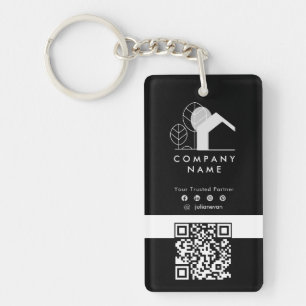 Enkel Real Gods Company Black and White Qr-kod