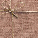 Enkel realistisk burlap Rustik  Rosa hos kvinnor Presentpapper<br><div class="desc">Enkel och rustisk sammanbrott stil mönster. Observera att det inte finns någon riktig överlappning i den här designen,  det är en digitalt redigerad fotografi.</div>