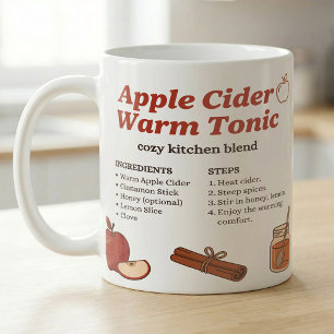 Enkel recept på höstlig äppelcidertonik kaffemugg