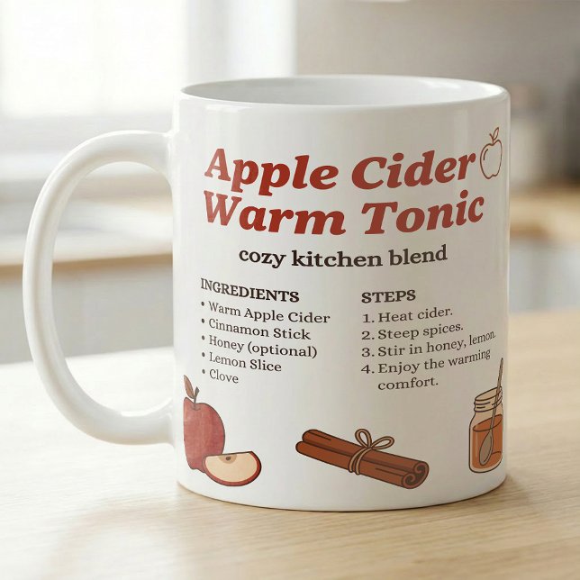 Enkel recept på höstlig äppelcidertonik kaffemugg (Skapare uppladdad)