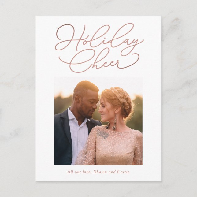 Enkel redigerbar julkort med färgval helg vykort (Framsida)