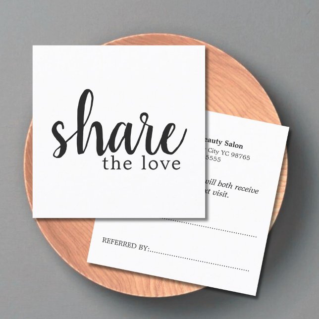 Enkel referenskort för Elegant, svartvitt Rabattkort (Skapare uppladdad)