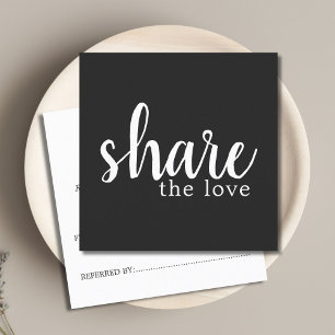 Enkel referenskort för Elegant, svartvitt Rabattkort