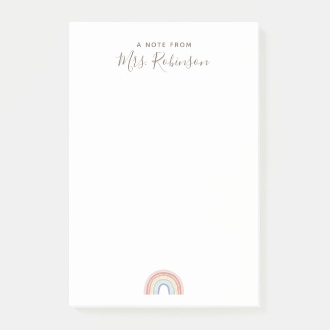 Enkel regnbågsläraruppskattning post-it block (Framsida)