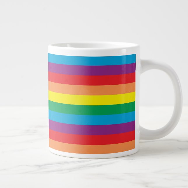 Enkel regnbågsmönster jumbo mugg (Höger)