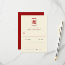 Enkel rektangulär Dubbla lycka i kinesiska Bröllop