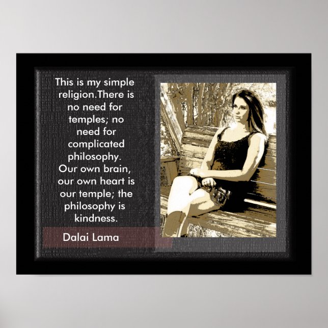 Enkel religion - Dalai Lama Poster (Framsidan)