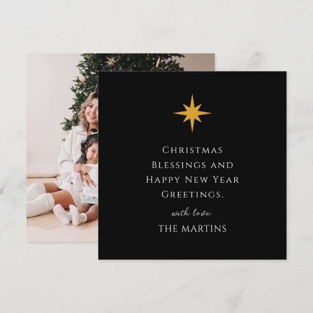 Enkel Religiösa för Personligen Julstjärnor Inbjudningar (Fram/baksida)