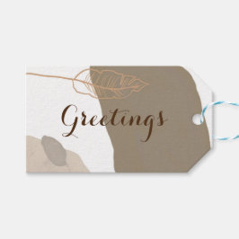 Enkel Ren Beige Pampas Minimalistisk Skandinavisk Presentetikett