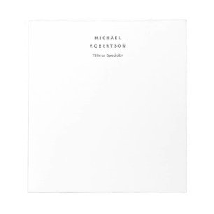 Enkel Ren Elegant Modern Minimalist Vit Anteckningsblock