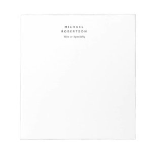 Enkel Ren Elegant Modern Minimalistisk Svart Vit Anteckningsblock