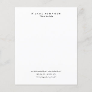 Enkel ren Elegant Modern minimalistisk svart vit Flygblad