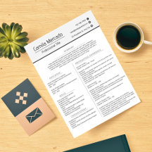 Enkel ren Grått White Executive Resume-mall