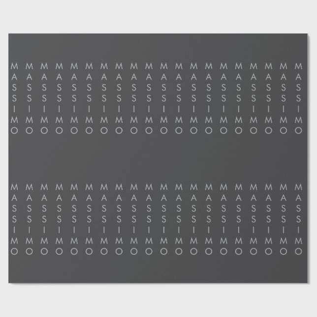 Enkel Ren Minimalistisk Elegant Modern Grå Presentpapper (Platt)