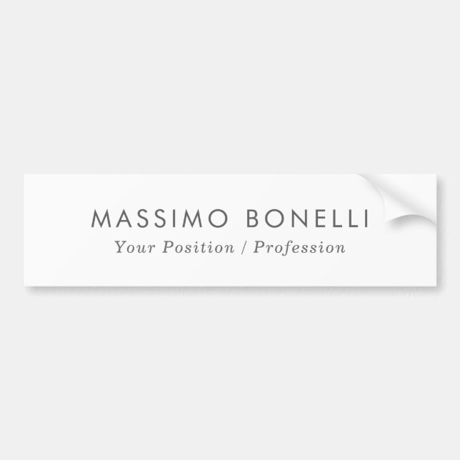 Enkel Ren Minimalistisk Elegant Modern Vit Bildekal (Framsidan)