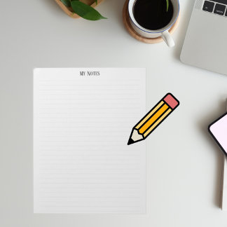 Enkel, ren, minimalistisk Linjer med prickor perso Anteckningsblock