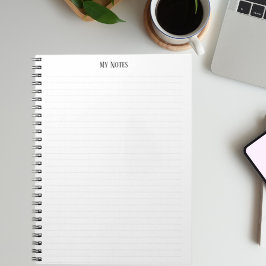 Enkel, ren, minimalistisk Linjer med prickor perso Anteckningsbok