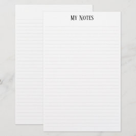 Enkel, ren, minimalistisk Linjer med prickor perso Brevpapper