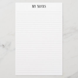 Enkel, ren, minimalistisk Linjer med prickor perso Brevpapper