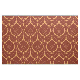 Enkel Renaissance Damask, röd på Tawny Tyg