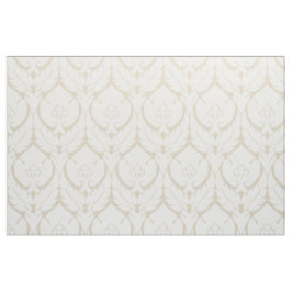Enkel Renaissance Damask, vit på Elfenbenskusten Tyg