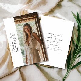 Enkel resa till fru Budget Möhippa Photo Inbjudningar