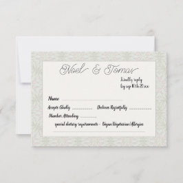 Enkel responskort för Etniskt Stil Sage Grönt Färg OSA Kort