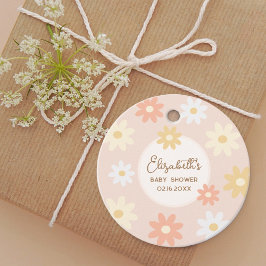 Enkel Retro Chic Boho Daisy Girl Baby Shower Gåvor Etiketter