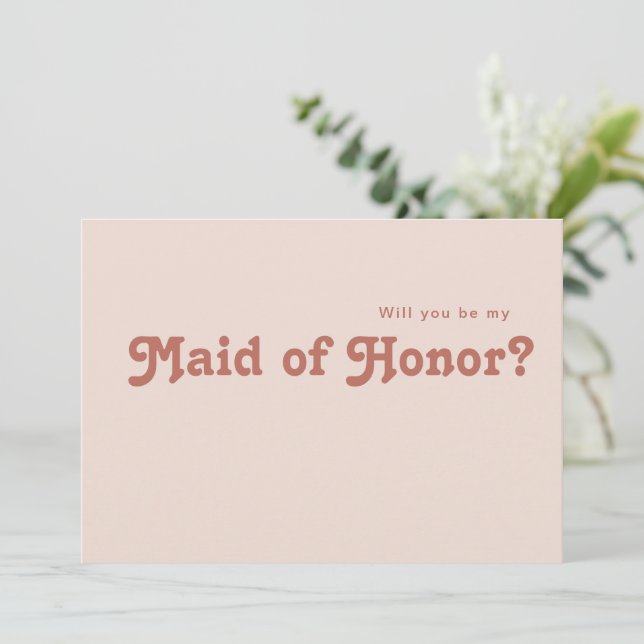 Enkel retro | Frieri kort för  Maid of honor (Stående Fram)