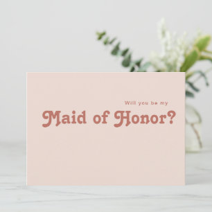 Enkel retro Frieri kort för Maid of honor
